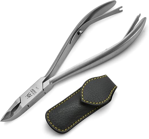 Ingrown Toenail Nippers in Leather Case – Professional Pedicure Tools – Podiatry Corner Cutters, Ethically Made in Solinge...