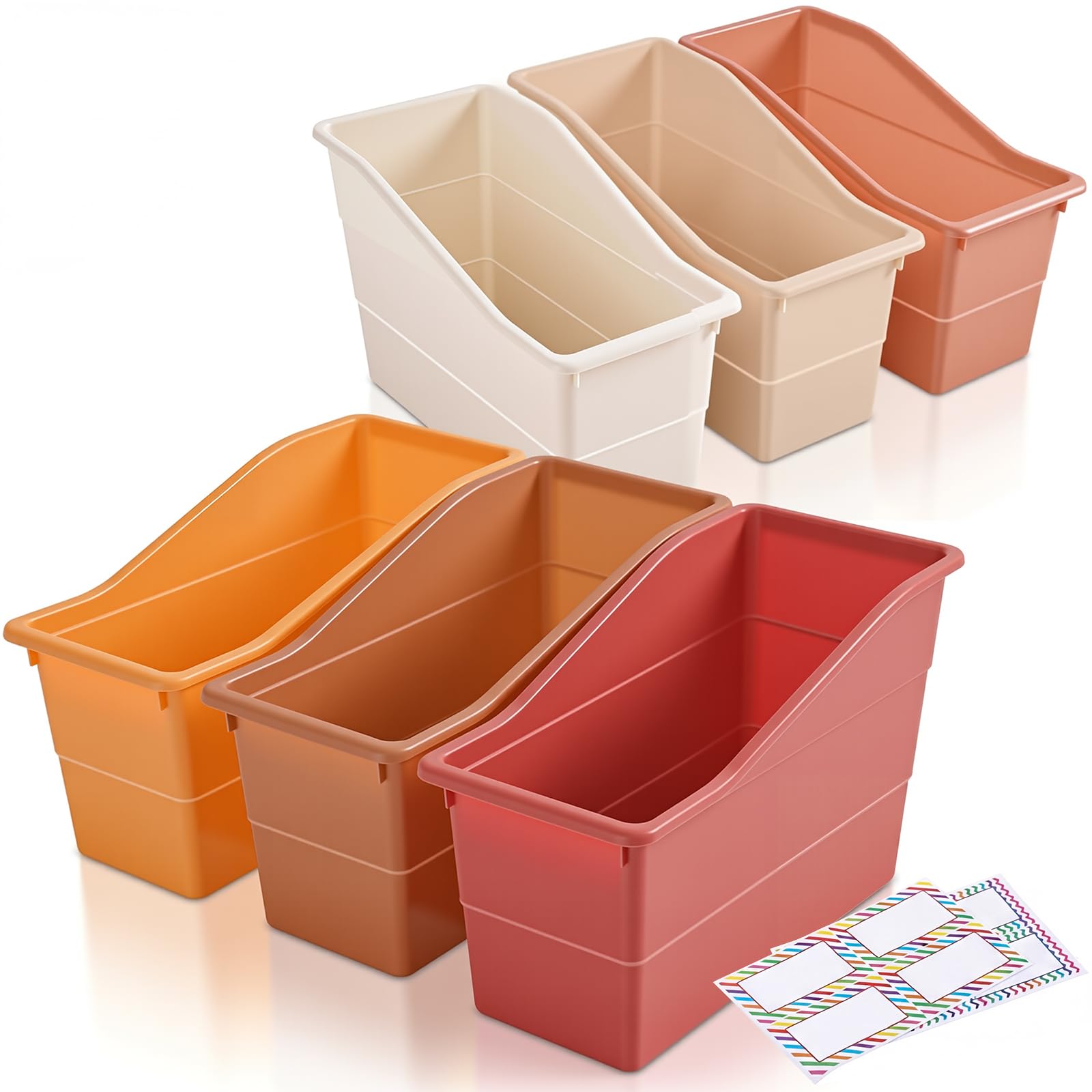 Bacs à livres plastique Blosssound pour organiser la bibliothèque de classe ou la chambre