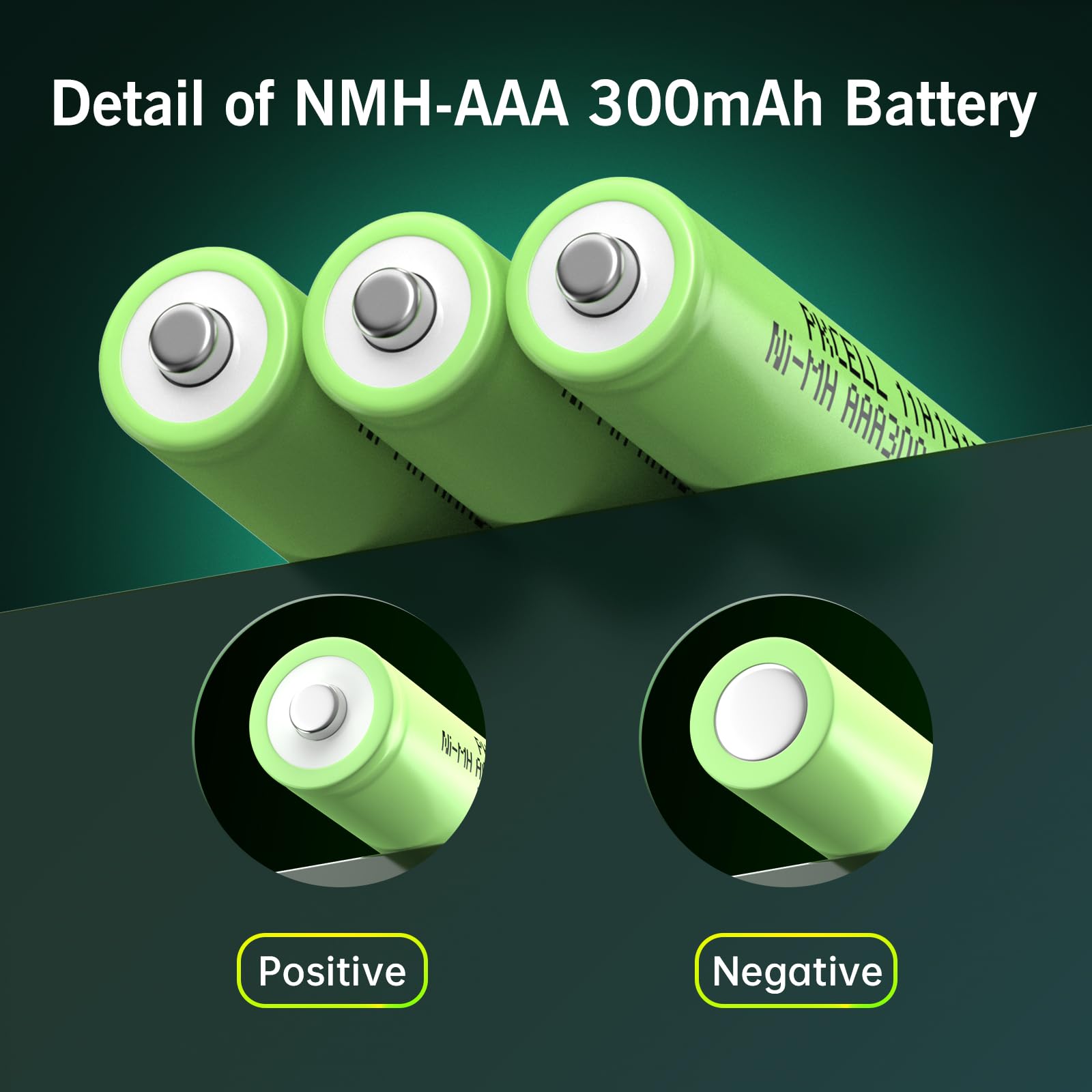 PKCELL Batterie rechargeable AAA 300 mAh NI-MH 1,2 V lot de 4