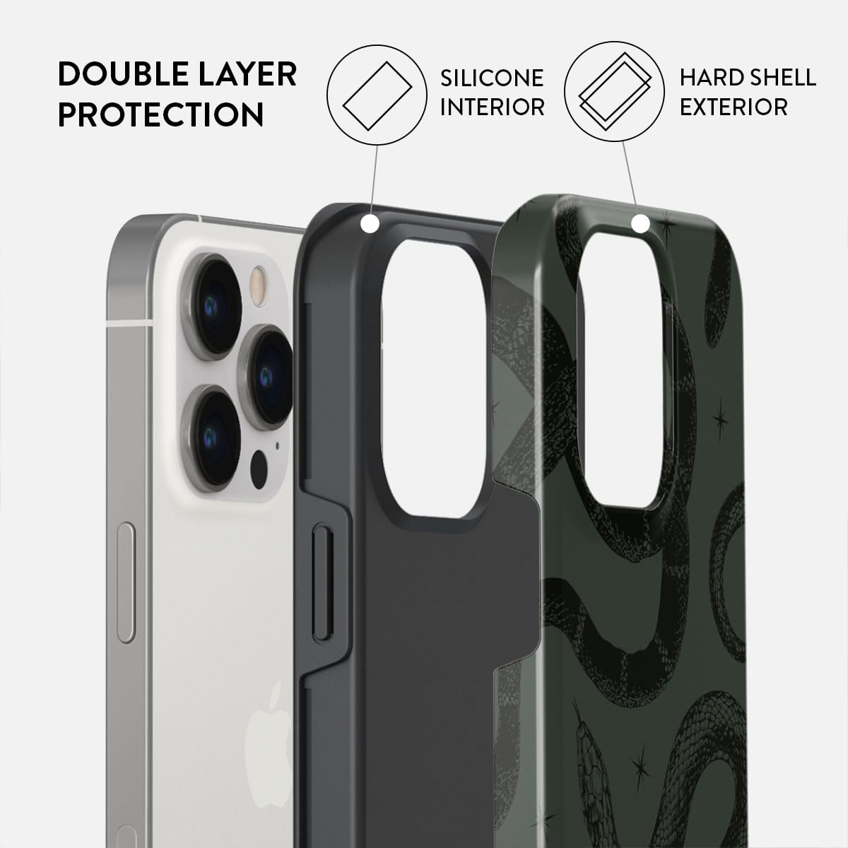 BURGA Capa de telefone para iPhone 13 Pro Max - bonita, moderna