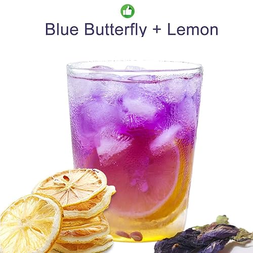 Miniatura 3 de Plant Gift Té de flores de guisante azul seco, flores comestibles, flores de guisante azul seco (Clitoria Ternatea), flor de guisante de dragón,