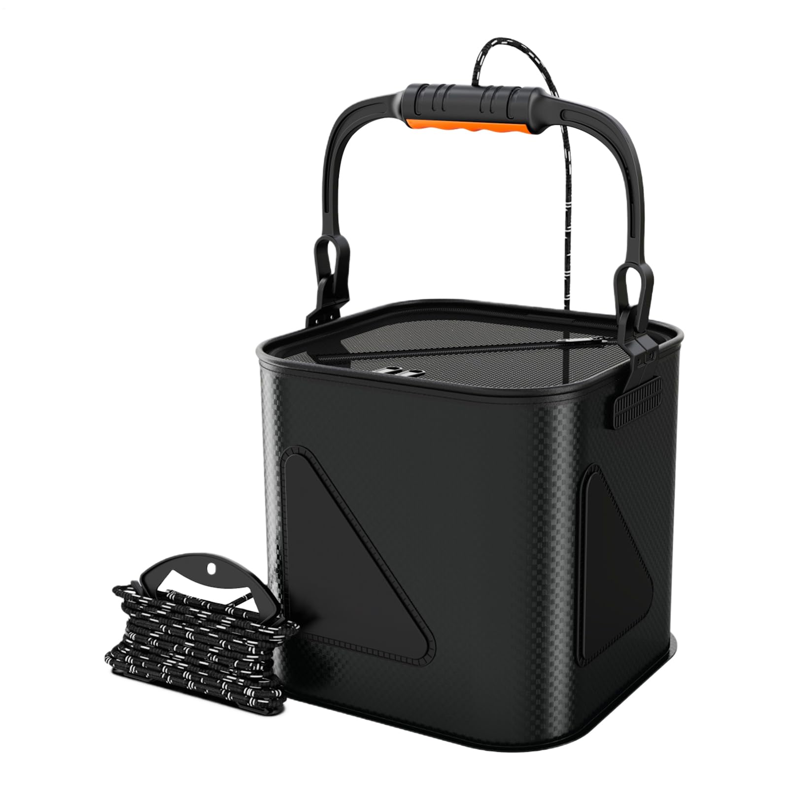 Seau de pêche étanche anti-fuite de 11L pour transporter facilement les appâts vivants