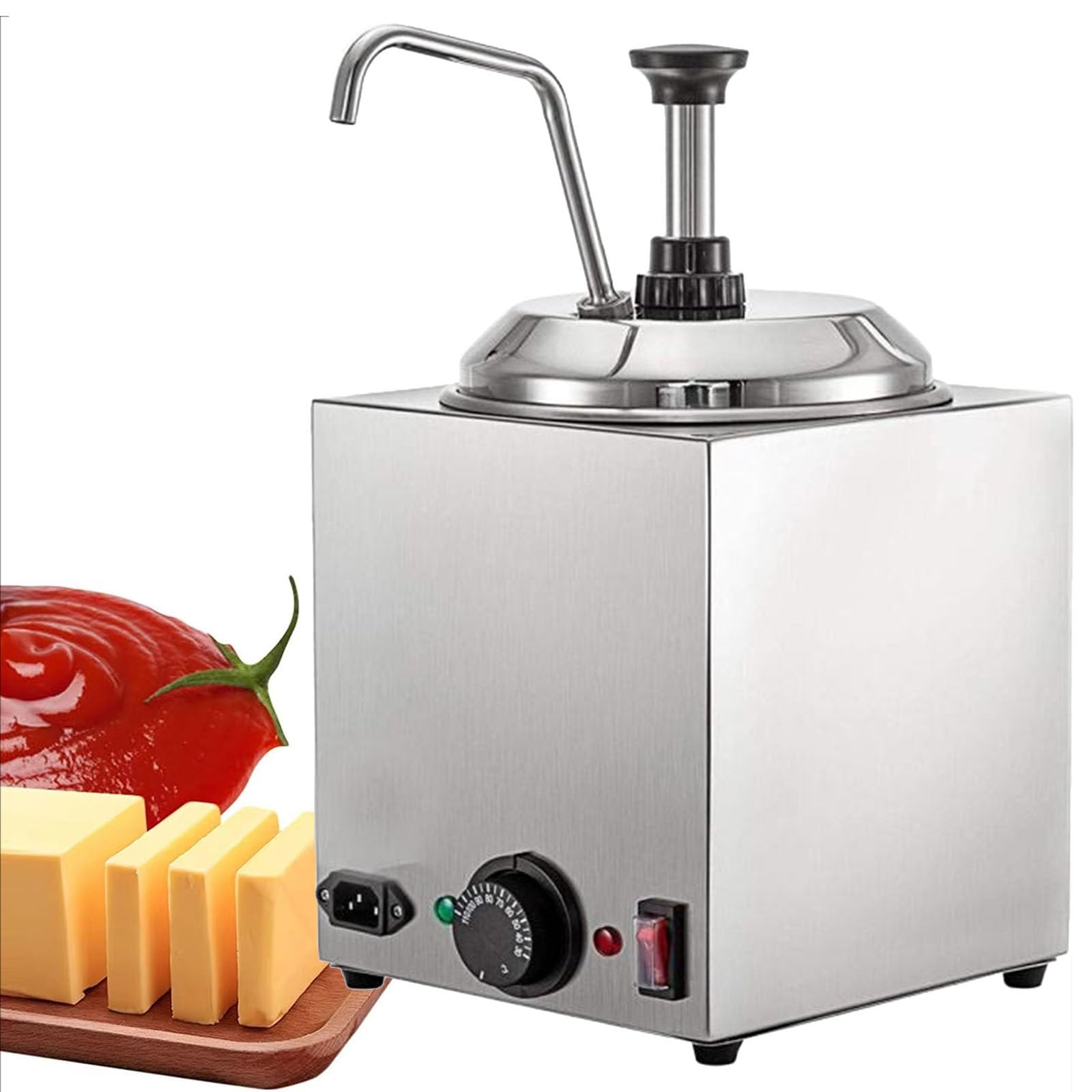 ylpddmm 800W Electric Commercial Hot Fudge Warmer
