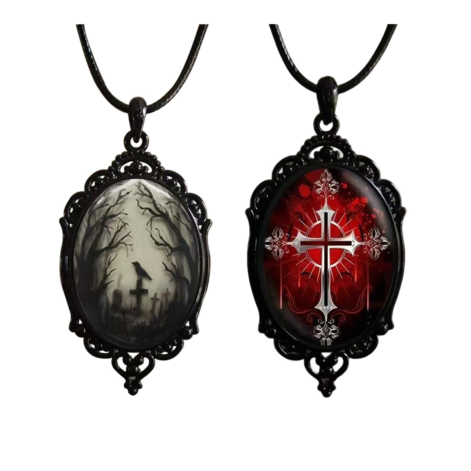 Gothic Jewellery, Gothic Cross Necklace for Women and Men, Electroplated Alloy Gothic Jewelry, Perfect for Witchcore Outfits and Layering, Unique Gothic Gifts for Alternative Style Occasions-image-18