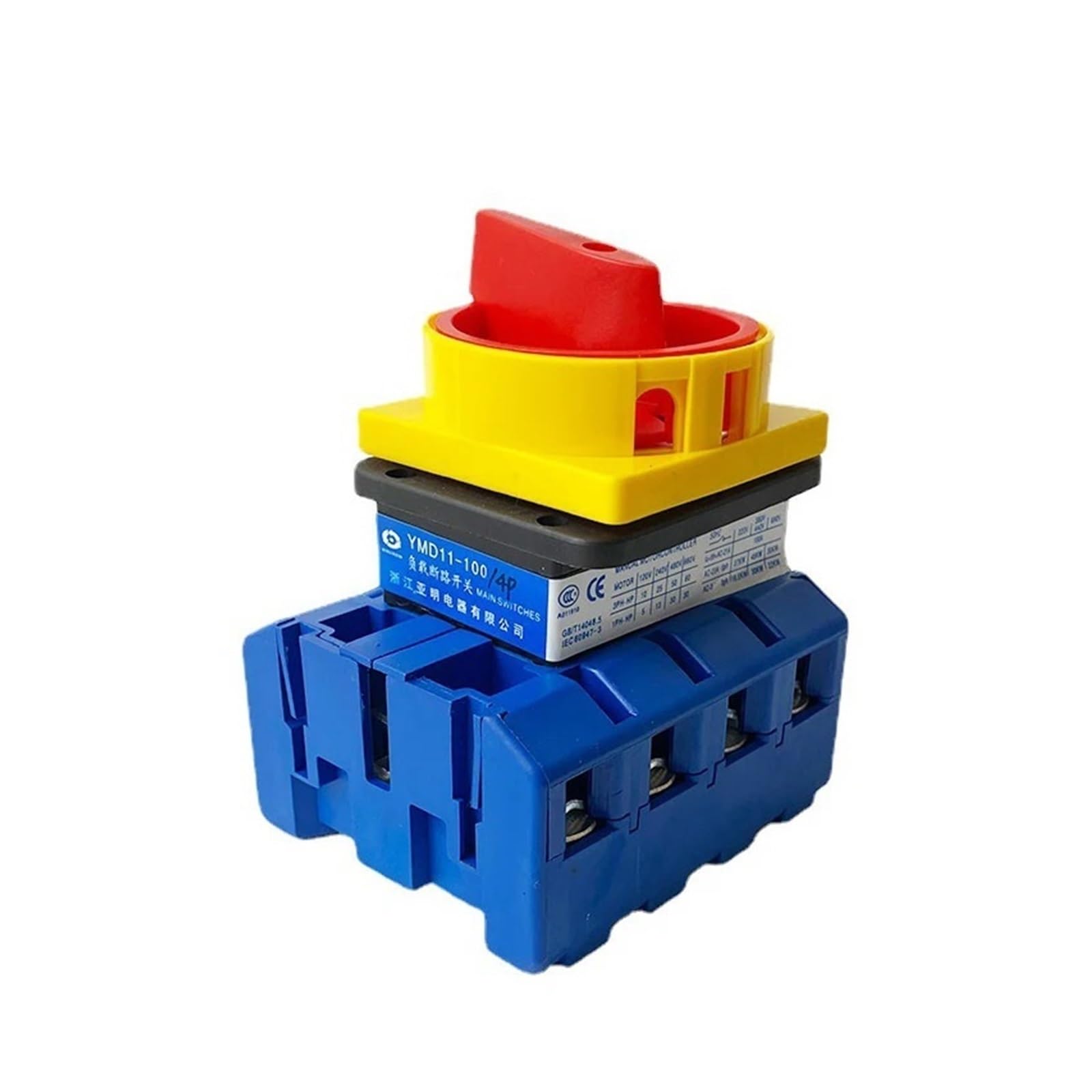 KKCZOFMJ Locking Isolator Switch with Padlock Panel 100A 4 Poles 2 Position On-Off Changeover Rotary Cam Switches YMD11-100A/4P