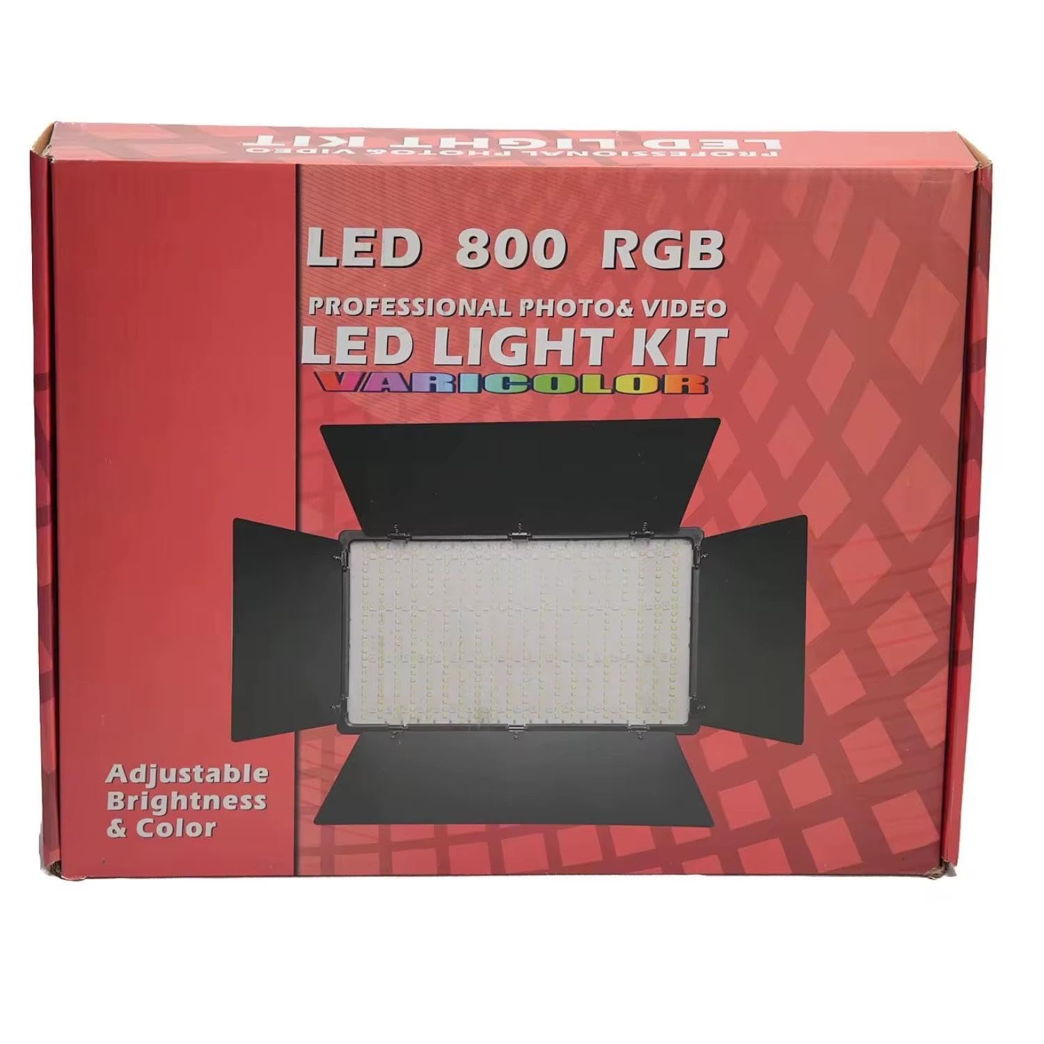 Professional RGB LED 800 Studio Light Kit, Adjustable Brightness and Color, Video and Photo Lighting (Batteries Not Included)