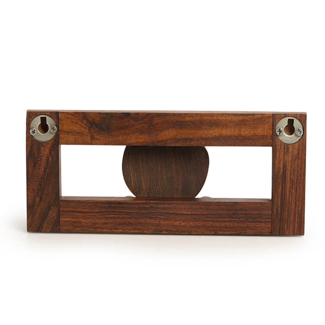 ExclusiveLane 'Floral' Sheesham Wooden Key Holder for Home Décor Stylish (4 Hooks, Hand-Crafted, Brown)| Key Hangers for Wall Key Holder Stand Key Stand for Wall Key Chain Holder 3