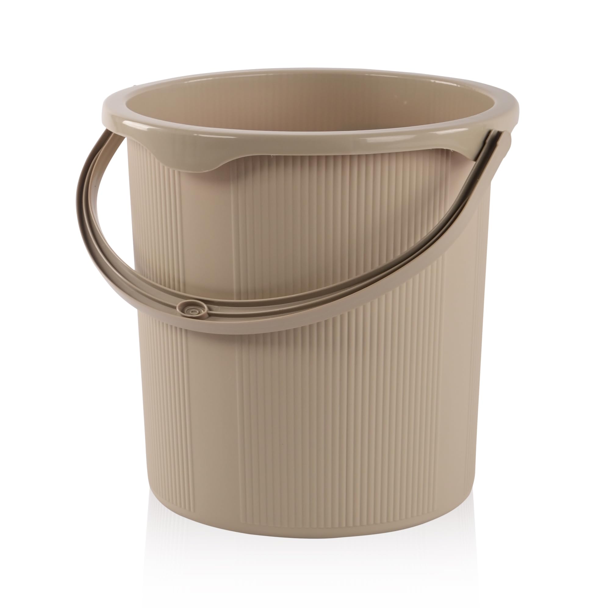 Kuber Industries 25 Ltr Plastic Bucket for Bathroom | Sturdy and Easy Grip Handle | Big Bucket for Bathing | Water Storage Bucket for Home | Bathroom Bucket for Shower | Magnite 25 | Cream-image-49