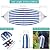 MOSFiATA Hammocks Portable Camping Hammock Upgraded 550lb Comfortable Fabric Hammock with Two Anti Roll Balance Beam and Sturdy Metal Knot Tree Straps for Camping, Patio, Backyard, Outdoor(Blue White)