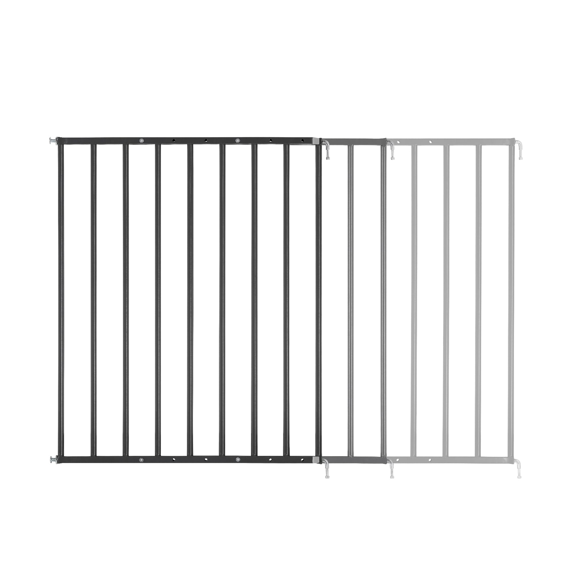 Badabulle Safe & Protect XL Metal Gate, Screw Fit Safety Gate, Baby Gate for Stairs and Doors, Extendable 60 to 106.5cm, easy opening, Black