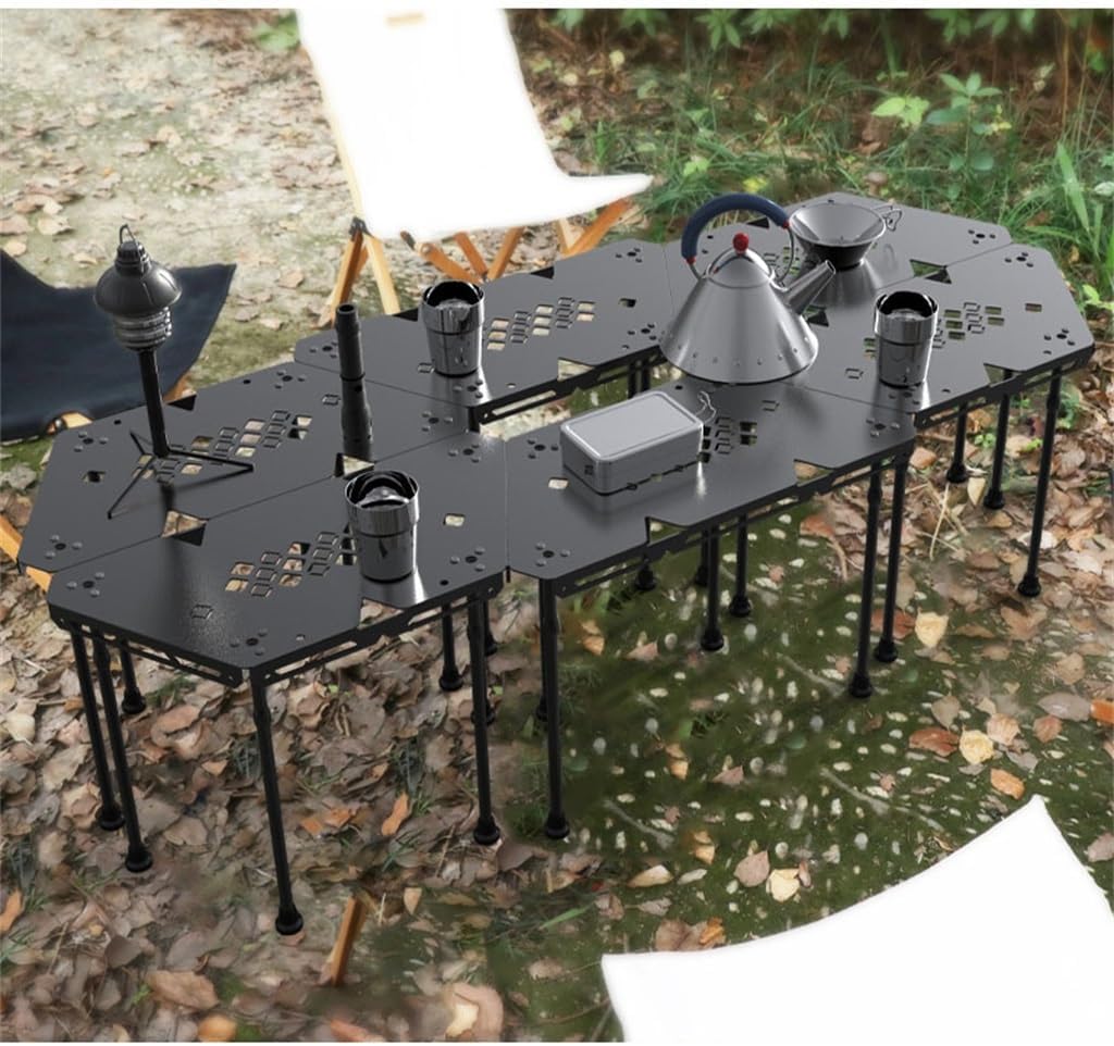 JSEIAJB Outdoor Folding Table Splicing Barbecue Aluminum Alloy Car Equipment Self Driving Picnic