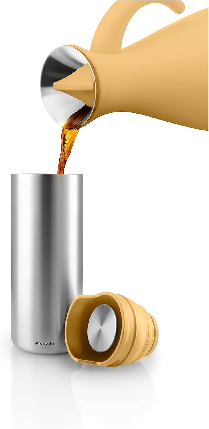 EVA SOLO | Urban to Go Cup Recycled 12oz | Danish Design | Double Walled Thermo Cup with Vacuum | Recycled Steel | Golden Sand - Image 3