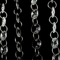 Vista 9 de Efavormart - Paquete de 10 guirnaldas de cuentas de cristal acrílico octágono con colgante de prisma de diamante, cadenas de cuentas colgantes