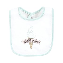 Touched by Nature Unisex Baby Organic Cotton Bibs, Popsicle, One Size