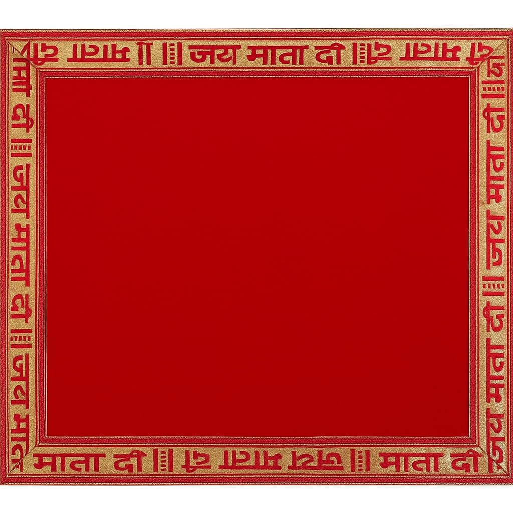 Remz Red Velvet Plain Pooja Aasan mandir Jai MATA di chowki puja Table Cloth Chowki Aasan Kapda/Altar for Mandir and Temple 30cm x 25cm (12"X10") Pack of 2-image-17