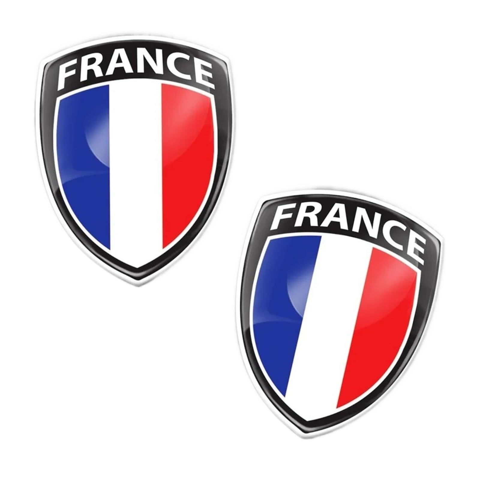 Decoration 3D Domed Silicone Stickers Decals Car Motorcycle National France French Flag