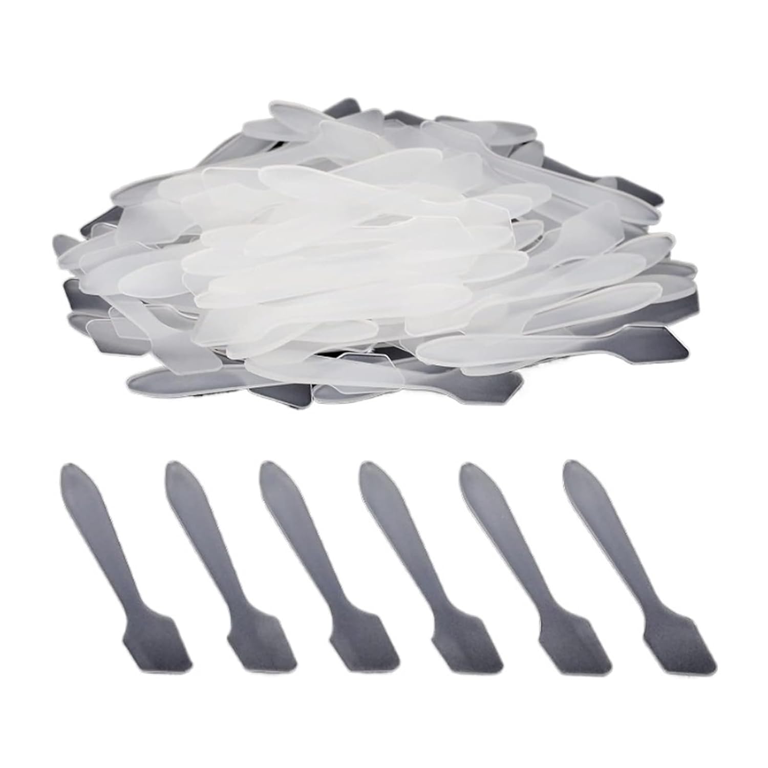 Small Cosmetic Spatulas 400 PCS Disposable Cream Spatulas, Makeup Mask Tip Scoops, Frosted Cosmetic