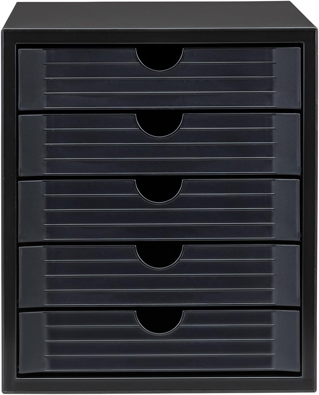 HAN 14508-13, SYSTEMBOX KARMA Drawer set. Innovative, attractive design, BLUE ANGEL certified, with 5 closed drawers, eco-black