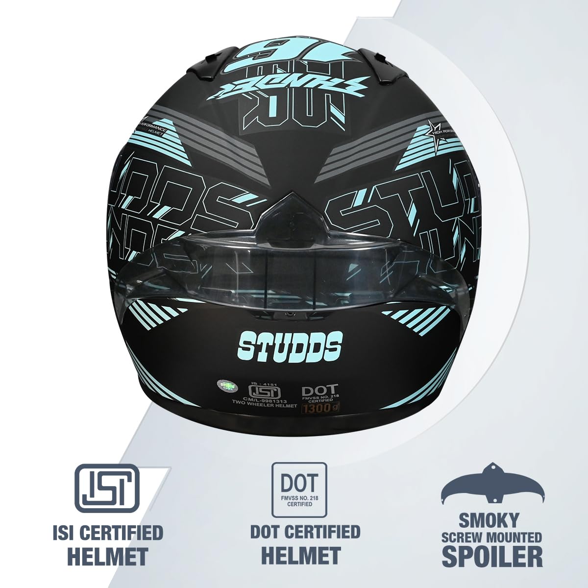 Studds Thunder D11 Isi And Dot Certified Full Face Helmet