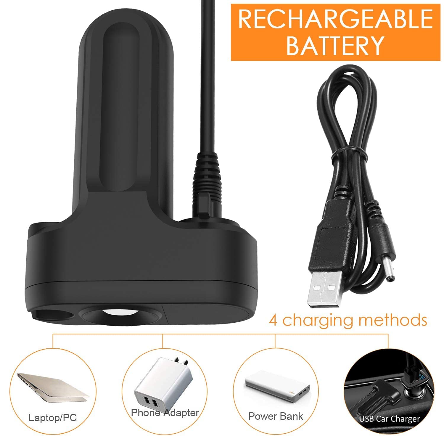Zooma Docce da Campeggio Portatile, Outdoor Doccia Portatile da Campeggio con Batteria Ricaricabile da 2200mAh, Elettrico Handheld Ricaricabile Doccia per Camping