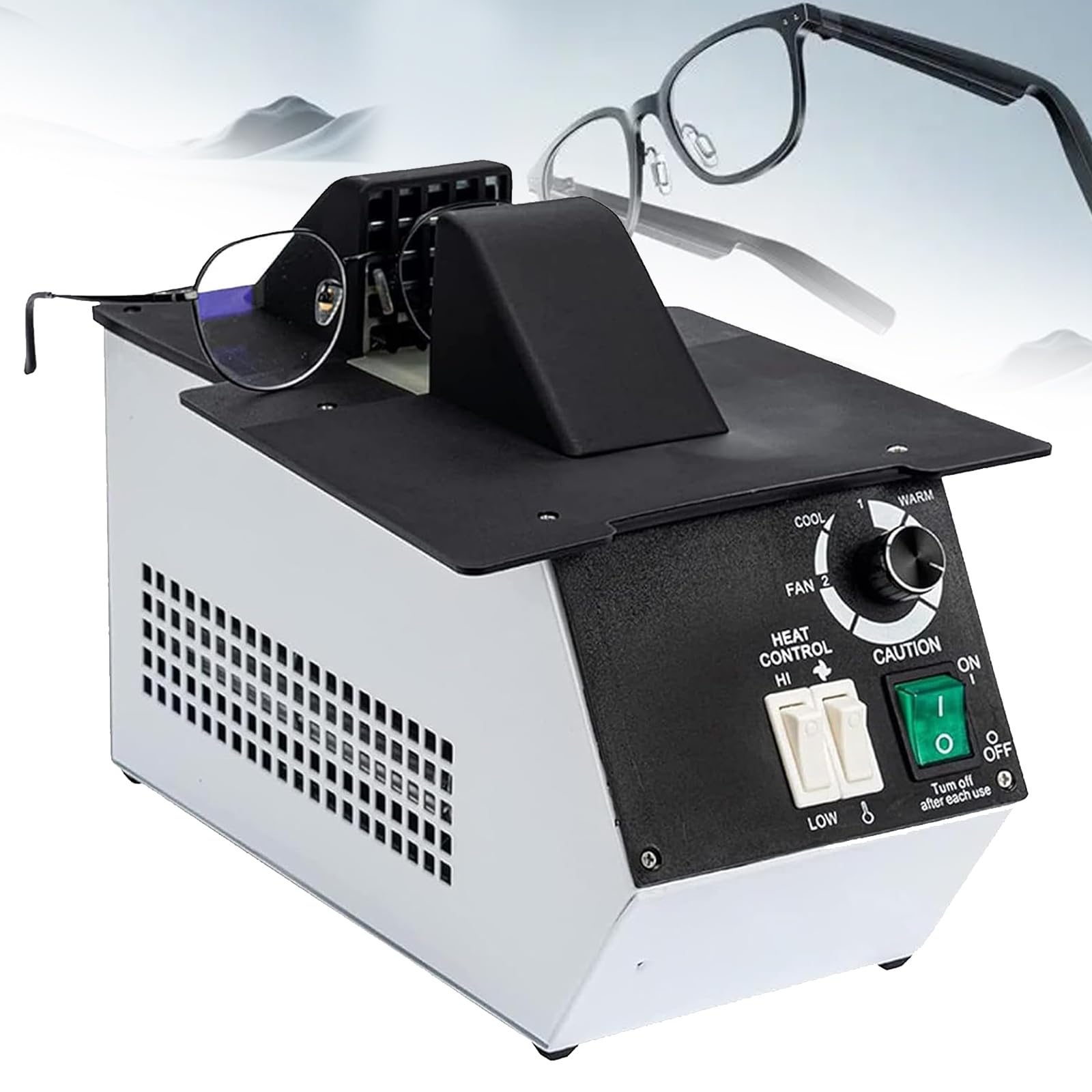 VILA SMO 1500w Optical Eyeglasses Frame Warmer, Eyeglass Heating Equipment, 80℃-130℃ Temperature Adjustable, Hot And Cold Air Switching, For Non-metal: Resin/sheet And Other Glasses Frames