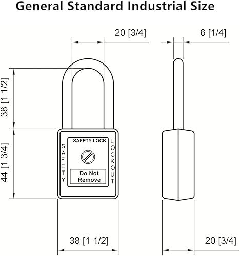 Vista 28 de SAFBY Loto - Candados seguros con 10 llaves para estaciones y dispositivos de bloqueo (amarillo, clave diferente)