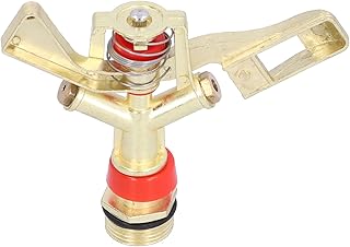 Zerodis Irrigador de jardim, irrigador de gramado de jardim, irrigador de grama 3/4, irrigador rotativo para jardinagem e estufa