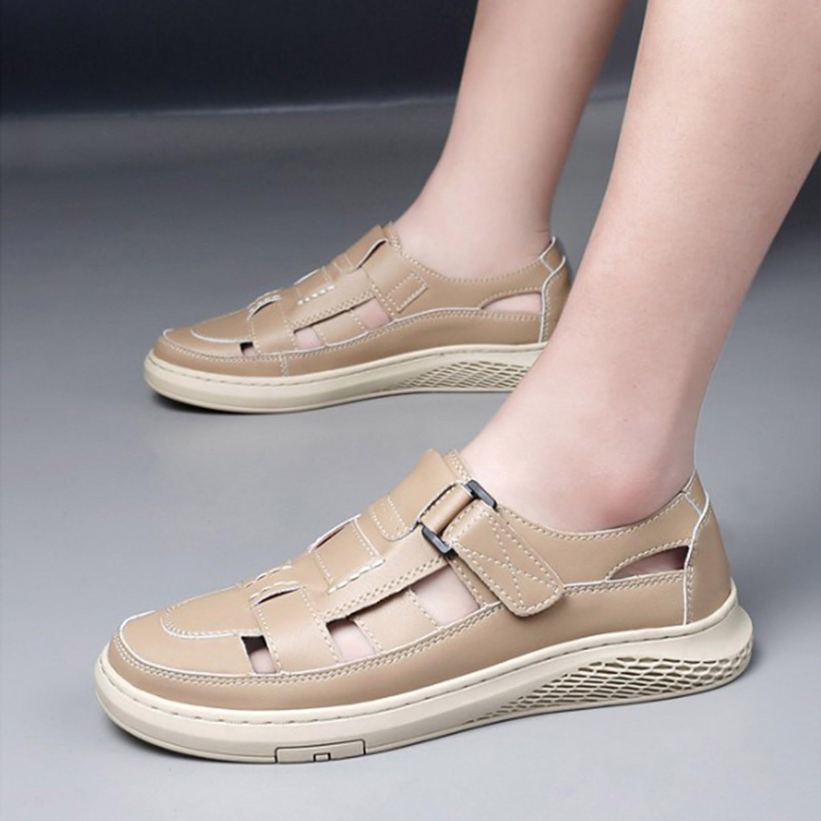 Zapatos planos ortopédicos para hombre, sandalias informales con plataforma, zapatillas de verano, transpirables, informales, cómodas, ligeras, sandalias de senderismo, vacaciones, playa, zapatos de