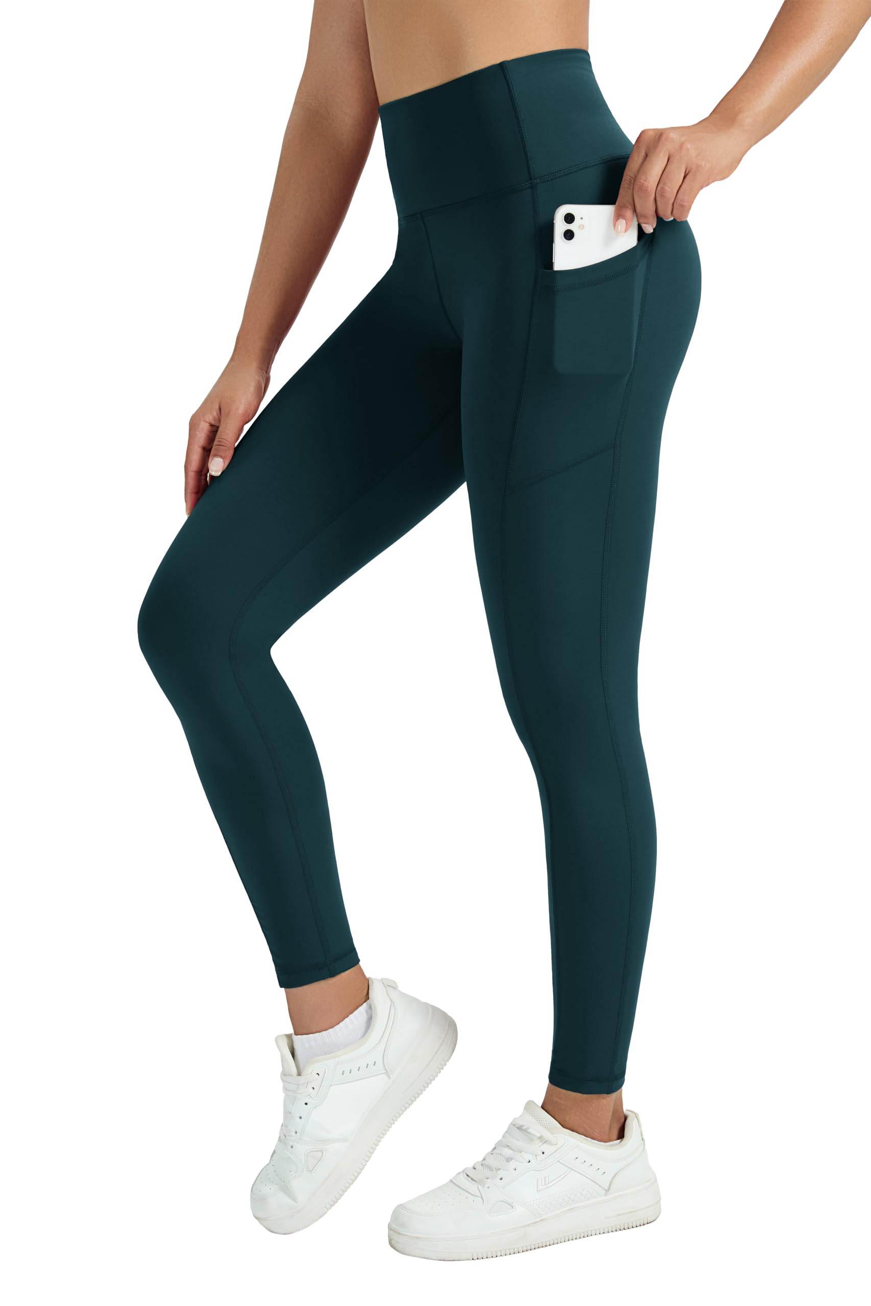Enjoyoga Sport Leggings Damen mit Tasche - High Waist Sporthose Damen Gym Leggings Laufhose für Sport Gym Yoga