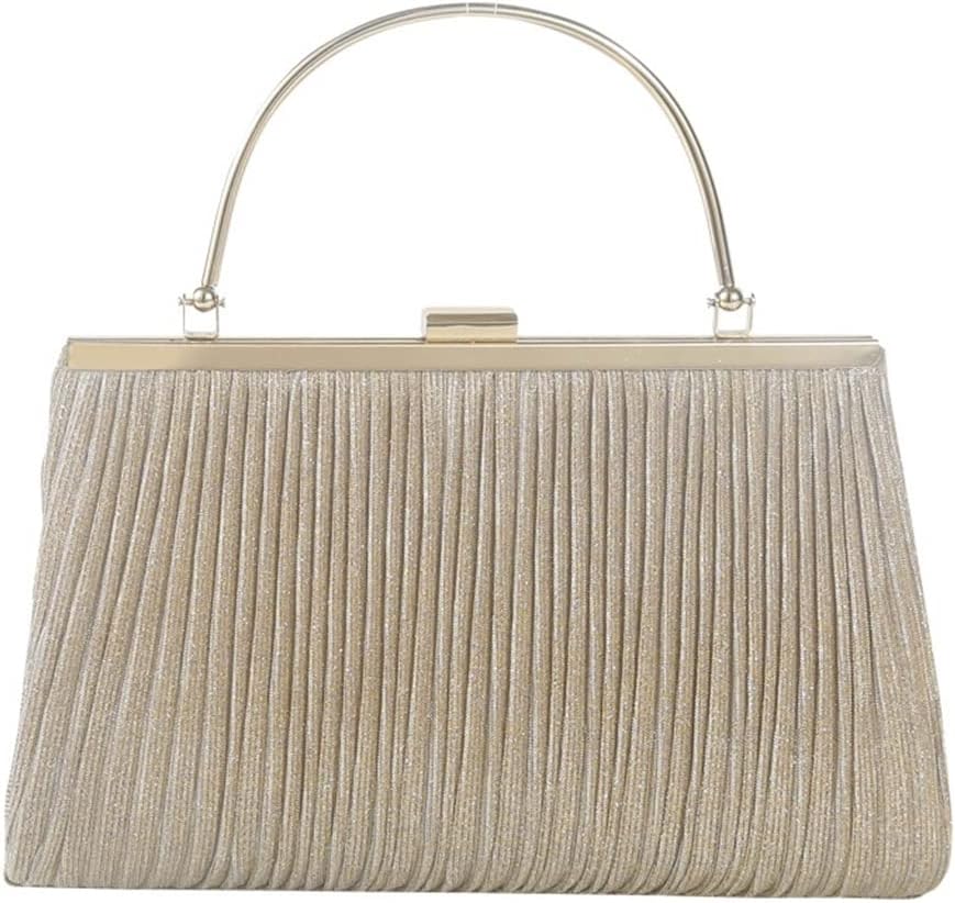 Shiny Wrinkled Large Capacity Handbag Female Princess Bag Diagonal Span Dinner Bag Dress Bag