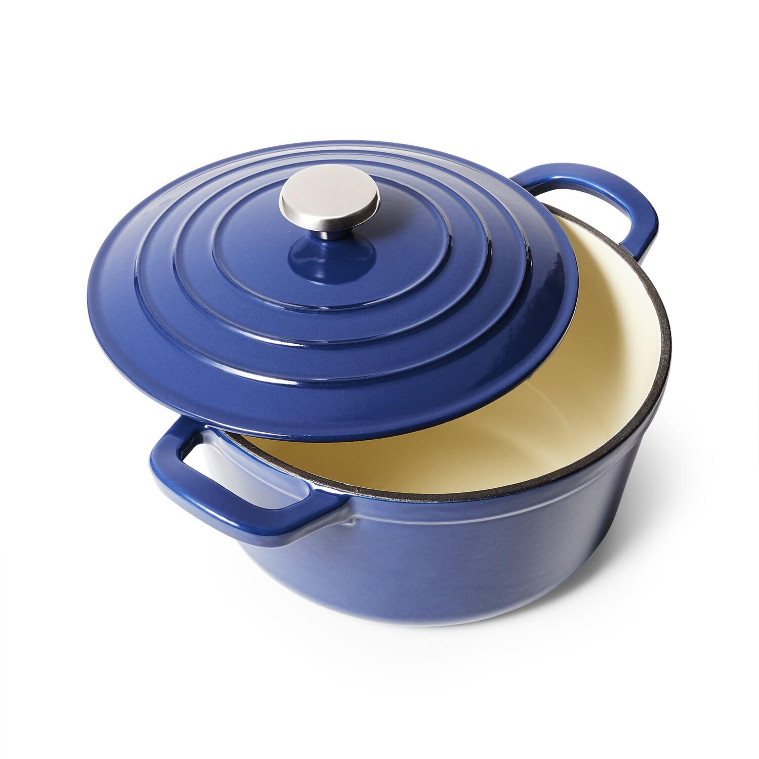 Sur La Table Enameled Cast Iron Round Dutch Oven, 5 qt, Blue