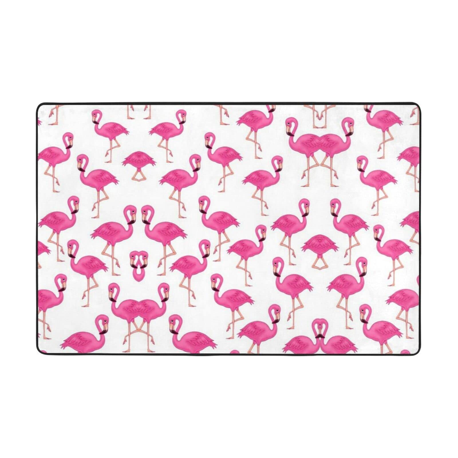 Tapis de sol de salon super doux flamant rose design chic 183x121