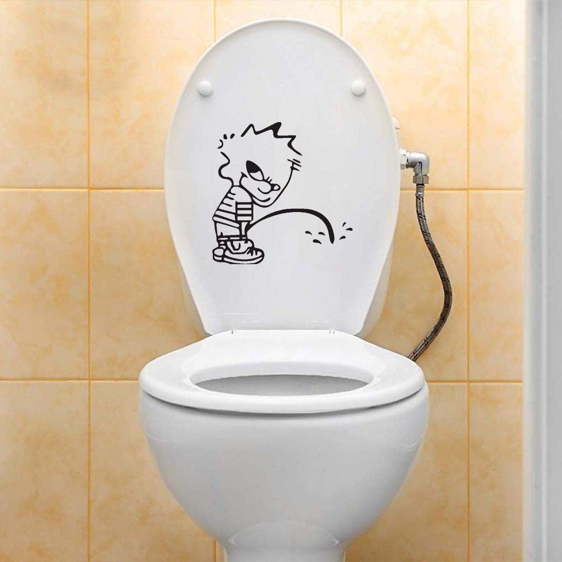 100yellow® Funny Theme Toilet Sticker (PVC; Medium Size; 10 X 8 Inch; Transparent) 3