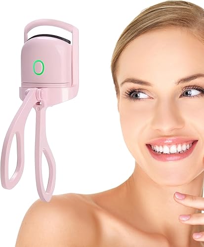 NOIMPTY - Rizador de pestañas eléctrico, rizador de pestañas recargable, rizador de pestañas calentado, rizador de pestañas de mano (rosa)