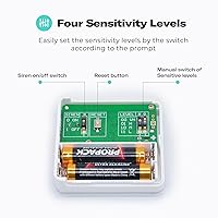Vista 3 de THIRDREALITY Sensor de vibración inteligente con alarma de 110 dB, requiere concentrador Zigbee, sensibilidad ajustable, funciona con SmartThings