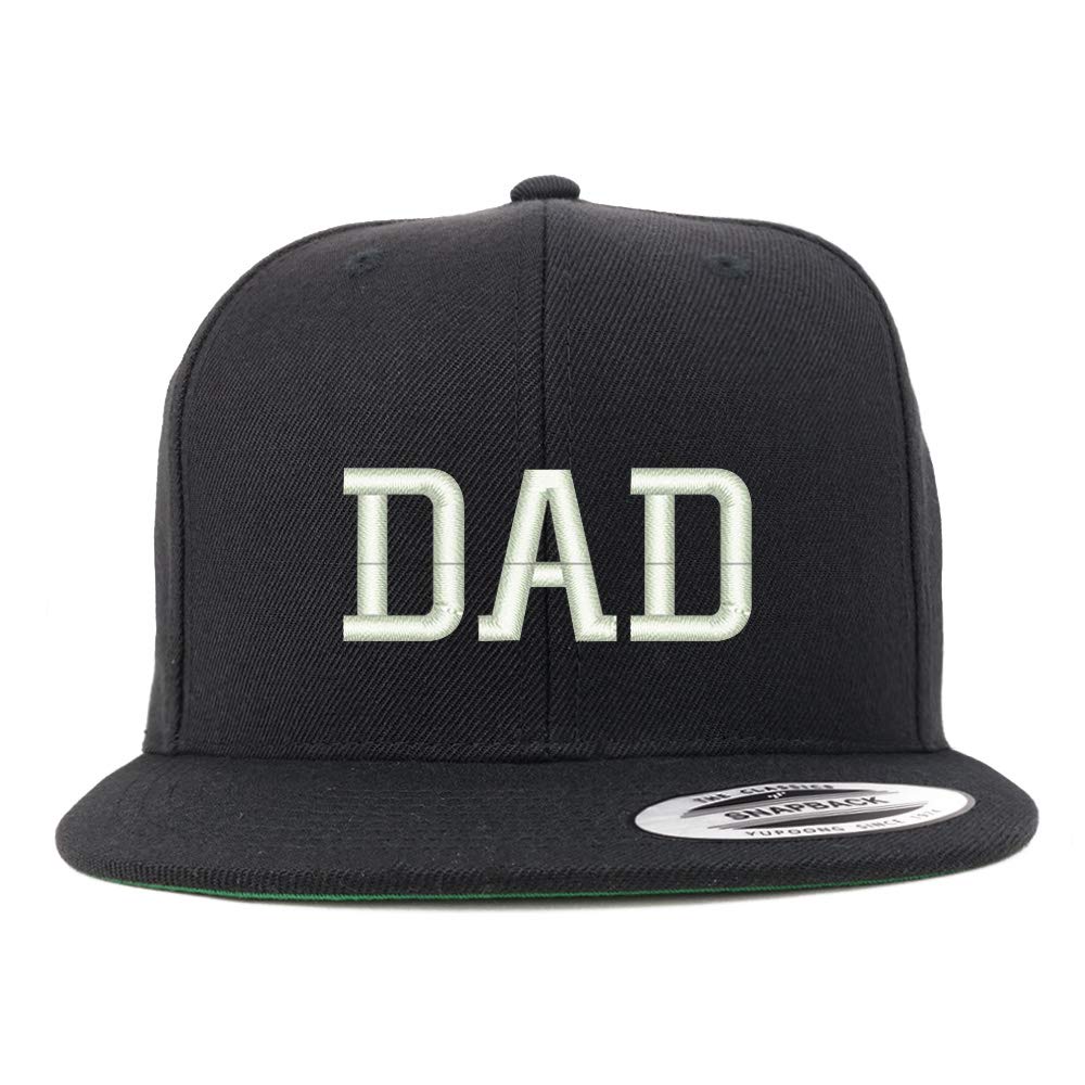 Trendy Apparel Shop Flexfit DAD Capital Embroidered Structured Flatbill Snapback Cap