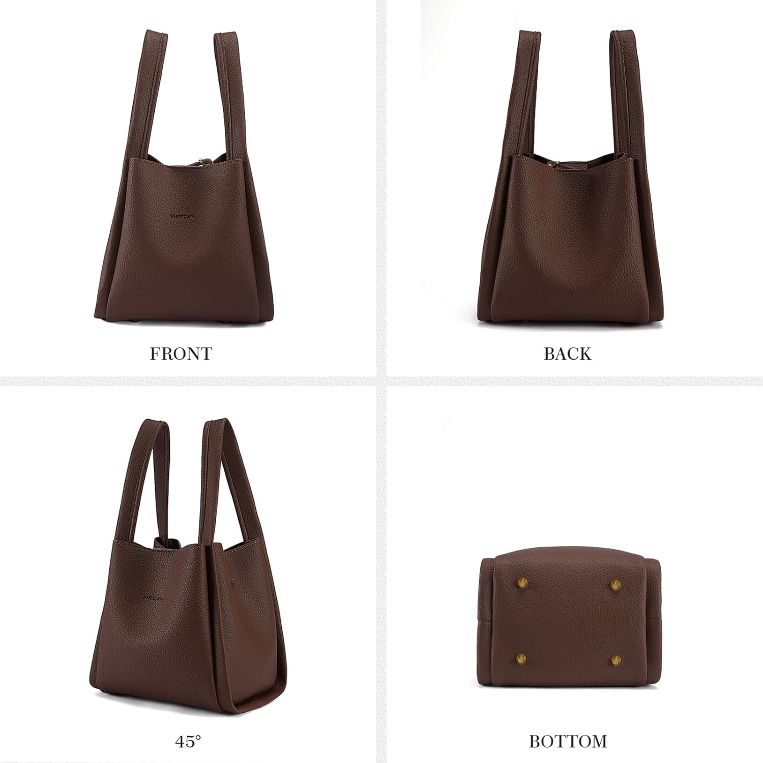 Small Bucket Bags for Women, Trendy Vegan Leather Mini Crossbody Handbag with Adjustable Shoulder Strap - Image 7