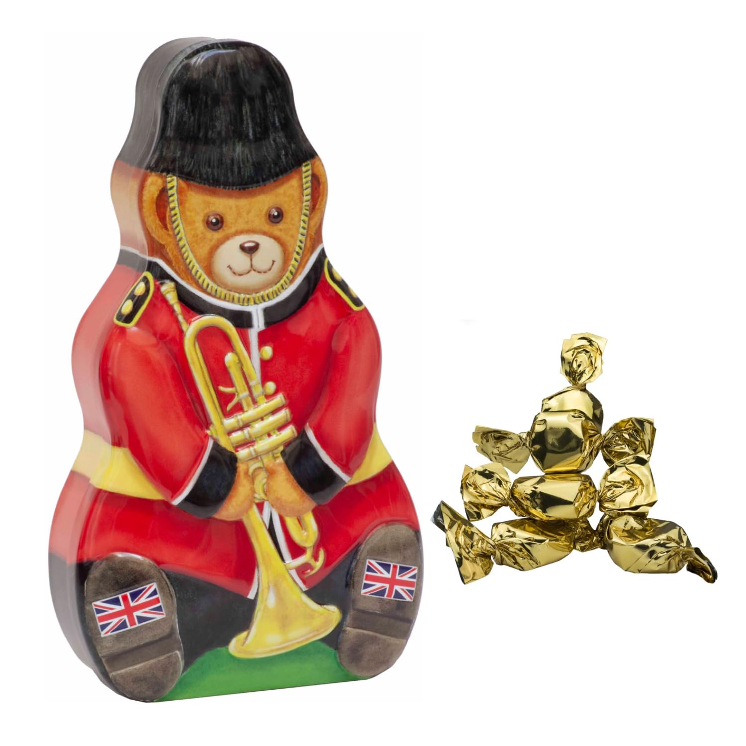 Churchill's® | Dulces Suaves Toffee Crema | Guardia Real Inglés Metal con Toffees | Lata de Regalo con Dulces