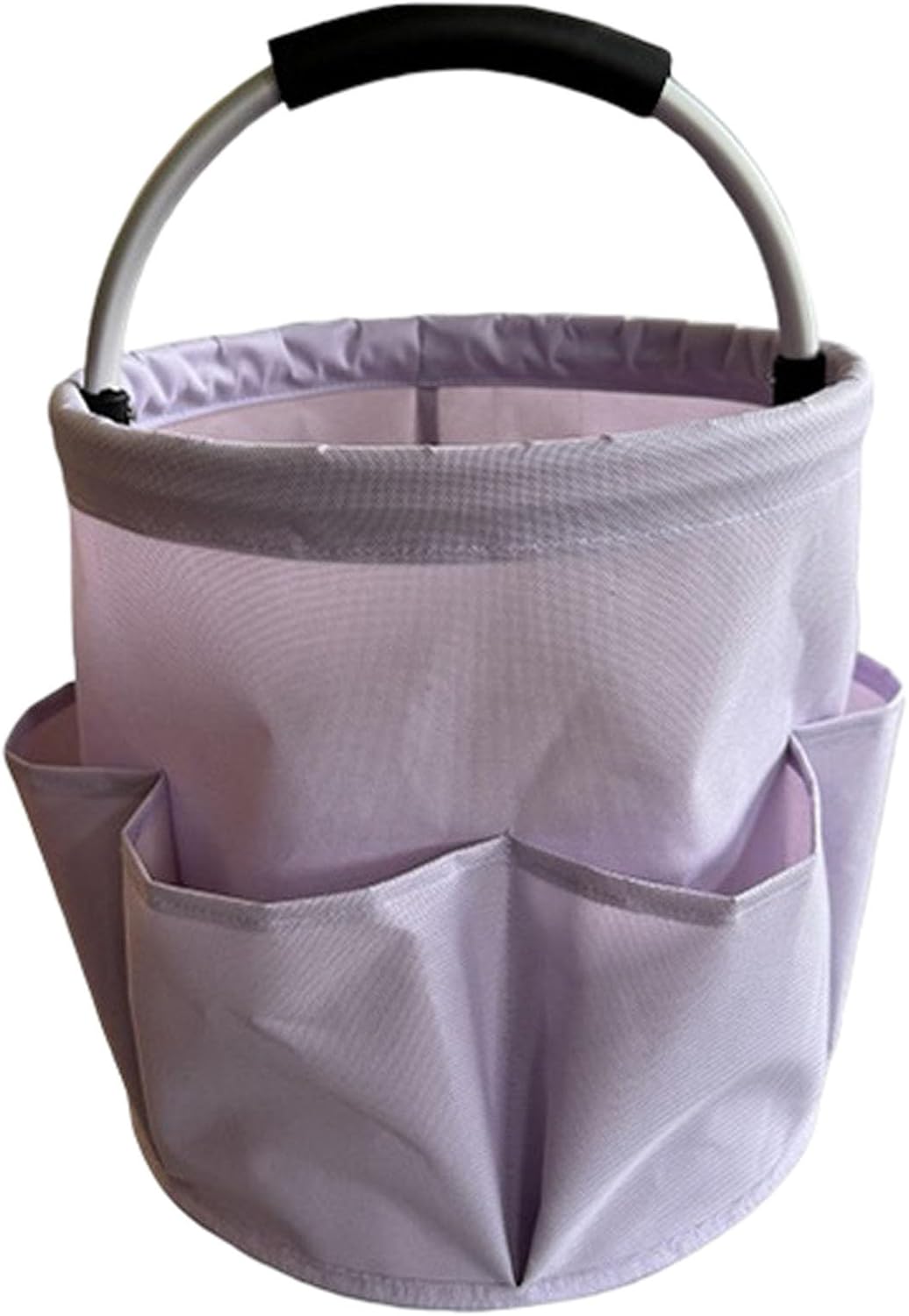 Cleaning Caddy with Handle, Portable Folding Garden Tool Basket, Storage Bag for Outdoor Picnic Organizer for Tools, Towels, and Outdoor or Bathroom Storage (Purple)