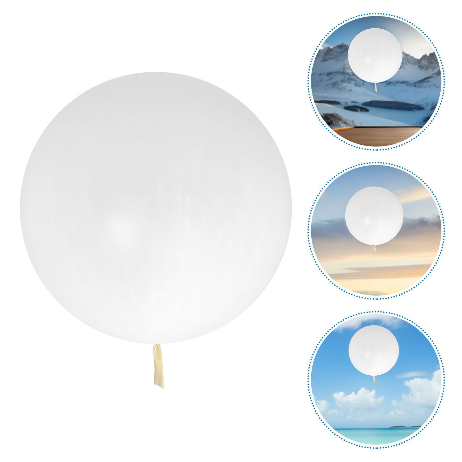 Großer Weißer Latex Wissenschaftsballon 750g 280 Zoll | Meteorologische Forschung und Ballonmapping, Rundes Modell mit Stabilem Größen Gewicht Verhältnis