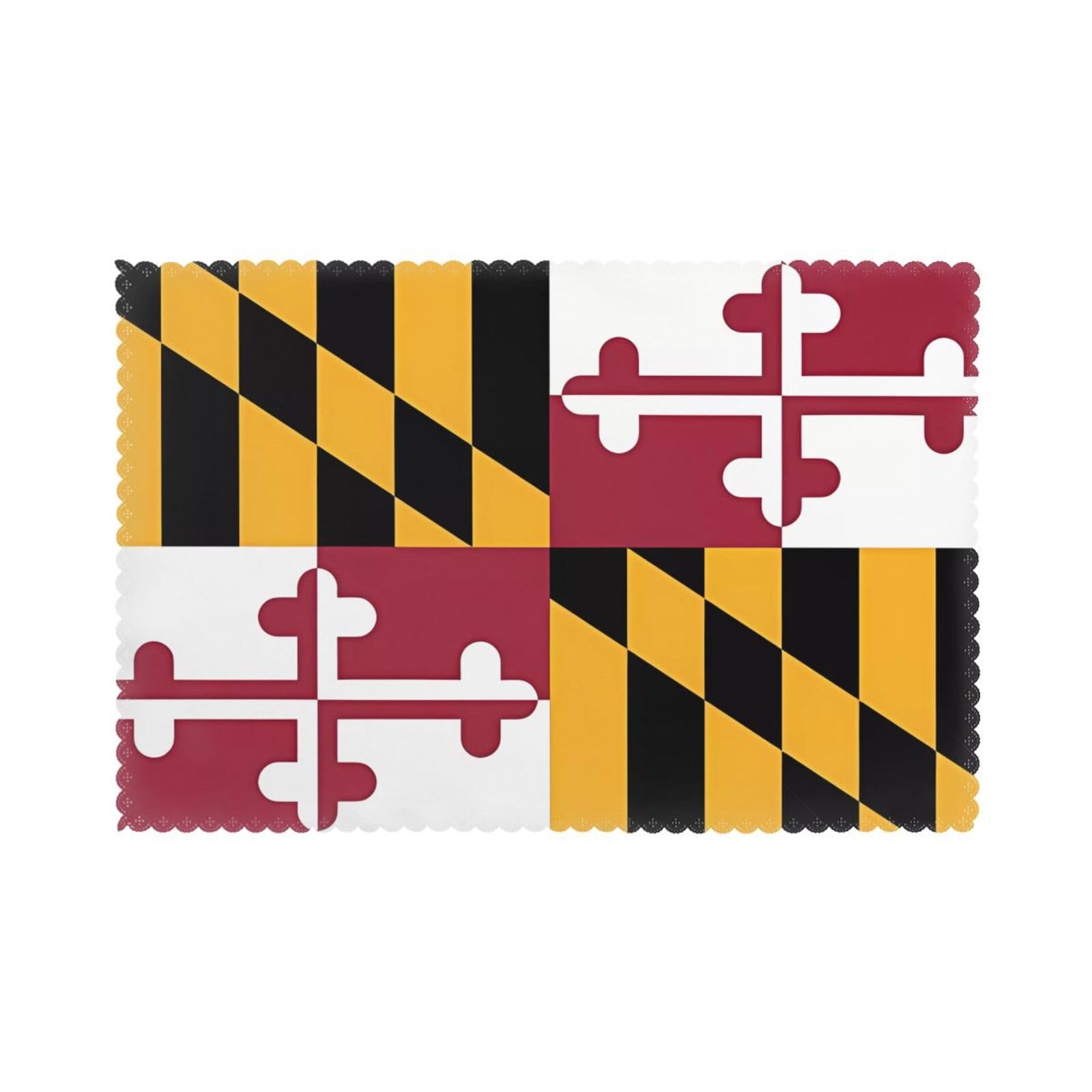 Flag of Maryland Placemat set of 6, oil-proof, washable, suitable for kitchen, restaurant, party, etc.