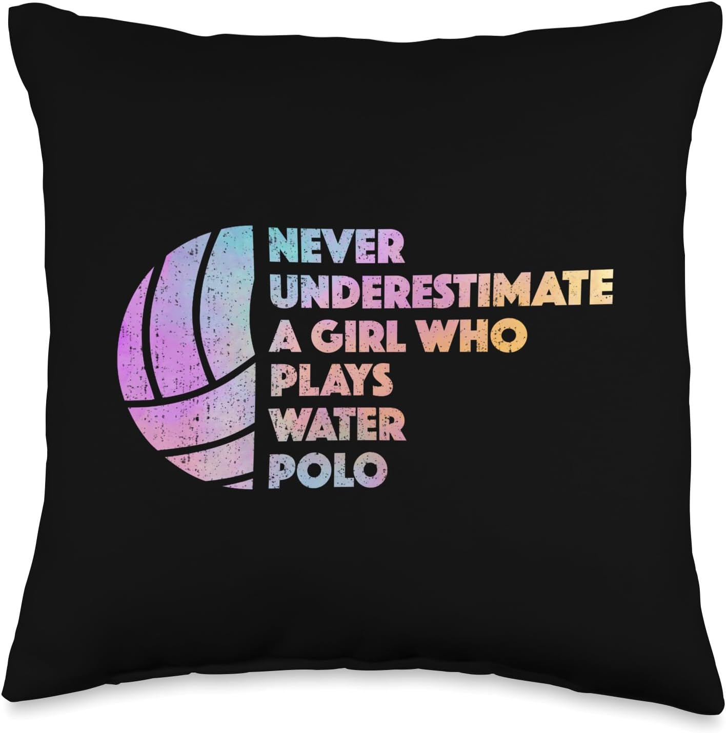 Water Polo Girl Athlete - H2O Water Polo Throw Pillow