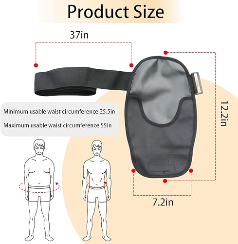 Miniatura 3 de Paquete de 2 fundas para bolsas de colostomía, fundas impermeables para bolsas de ostomía con cinturón ajustable, portátil, universal, lavable,