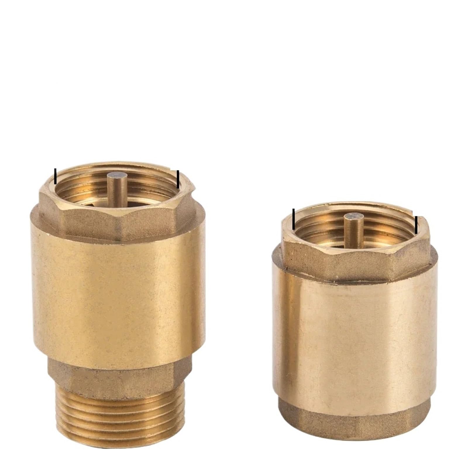1 inch Check Valve Brass Thread in-Line Spring Prevent backflow(1 inch 50mm high)