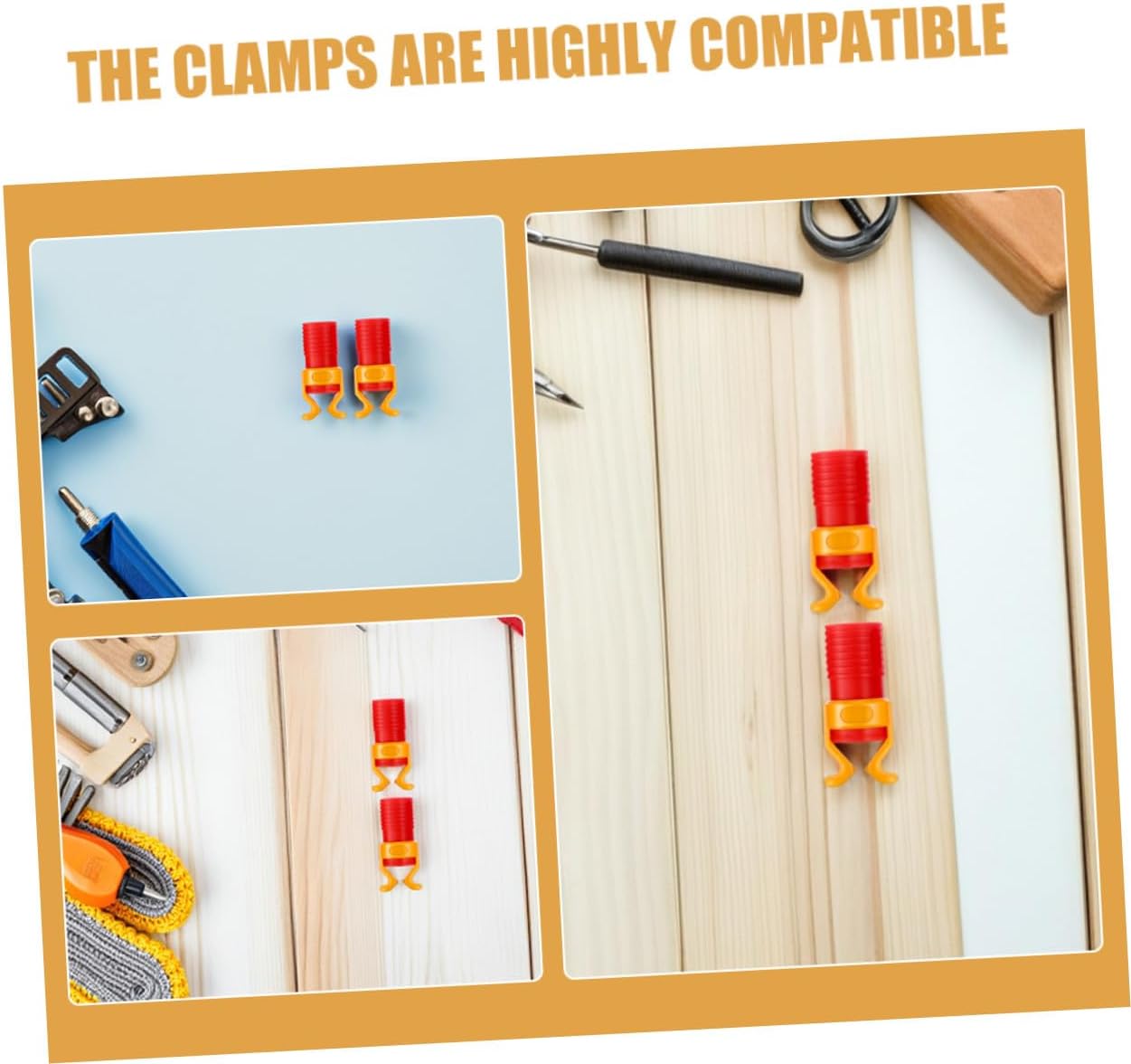 Cabilock 15pcs Screw Holder Clamp with Plastic Screw Gripper Sleeve Multi-functional Hand Clamp Tool for Woodworking Repair and Model Making