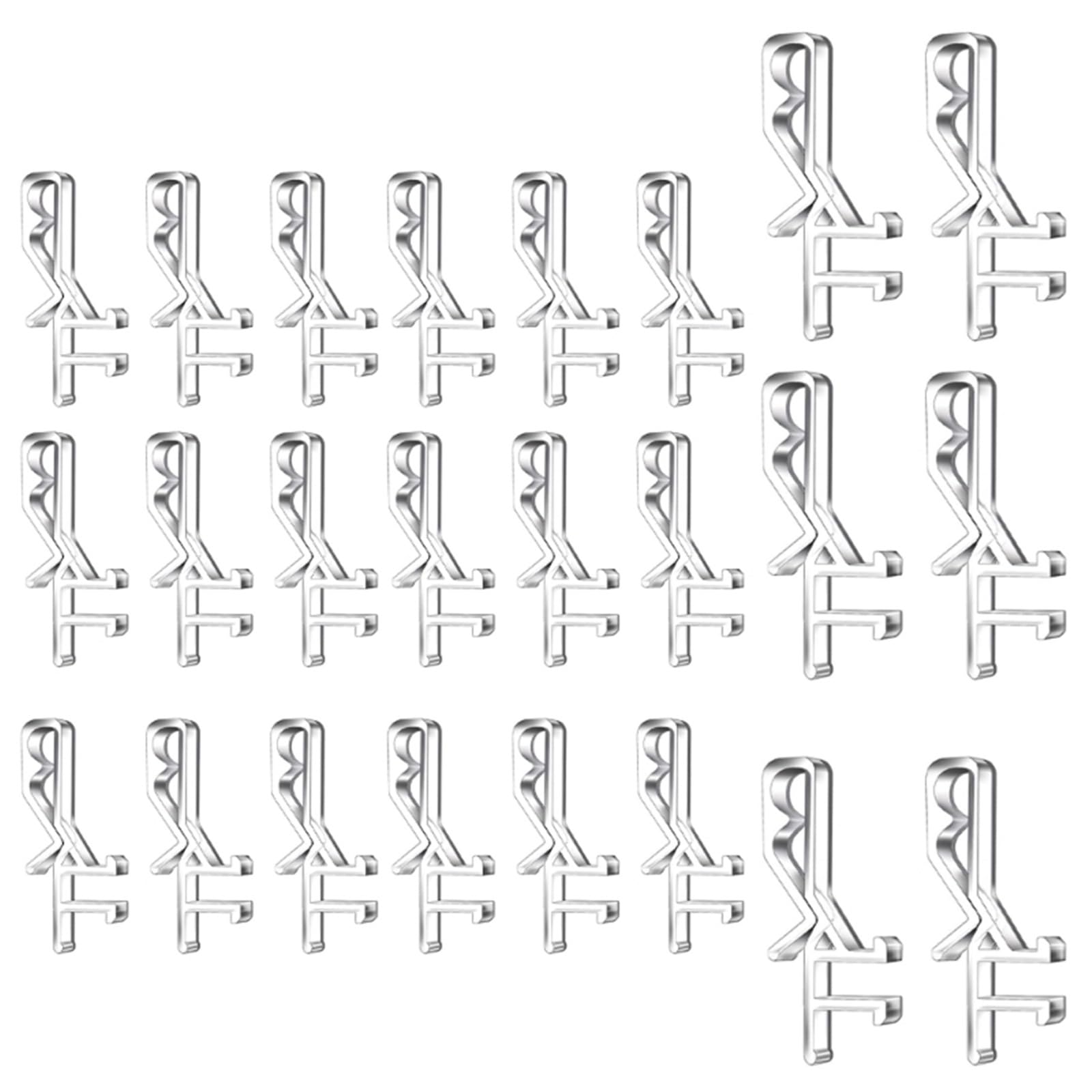 24 Pcs Hidden Channel Blind Valance Clips Clear Horizontal Wood Window Retainer Holders for Home Decors For Door