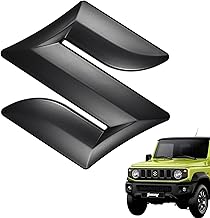 Meltryllis 新型スズキ ジムニー シエラ対応 JB64/JB74 専用 Sエンブレム フロント用 JB64/JB74専用テッカー 無損取り付け・両面テープ式 防錆・耐久性 簡単取り付け スズキ ジムニー 専用ロゴ入り カスタムパーツ (マットブラック)