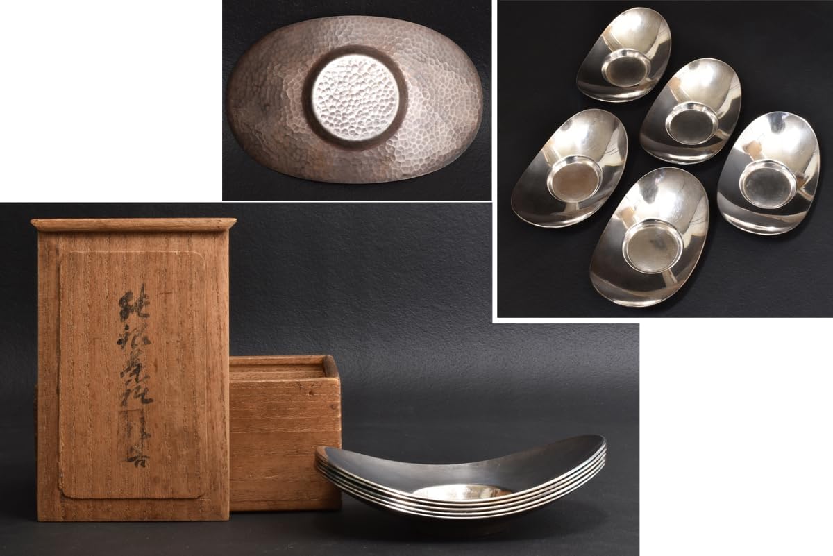 中国 古七宝琺瑯彩 花文 煎茶碗 黒柿蓋 時代箱 C R6444