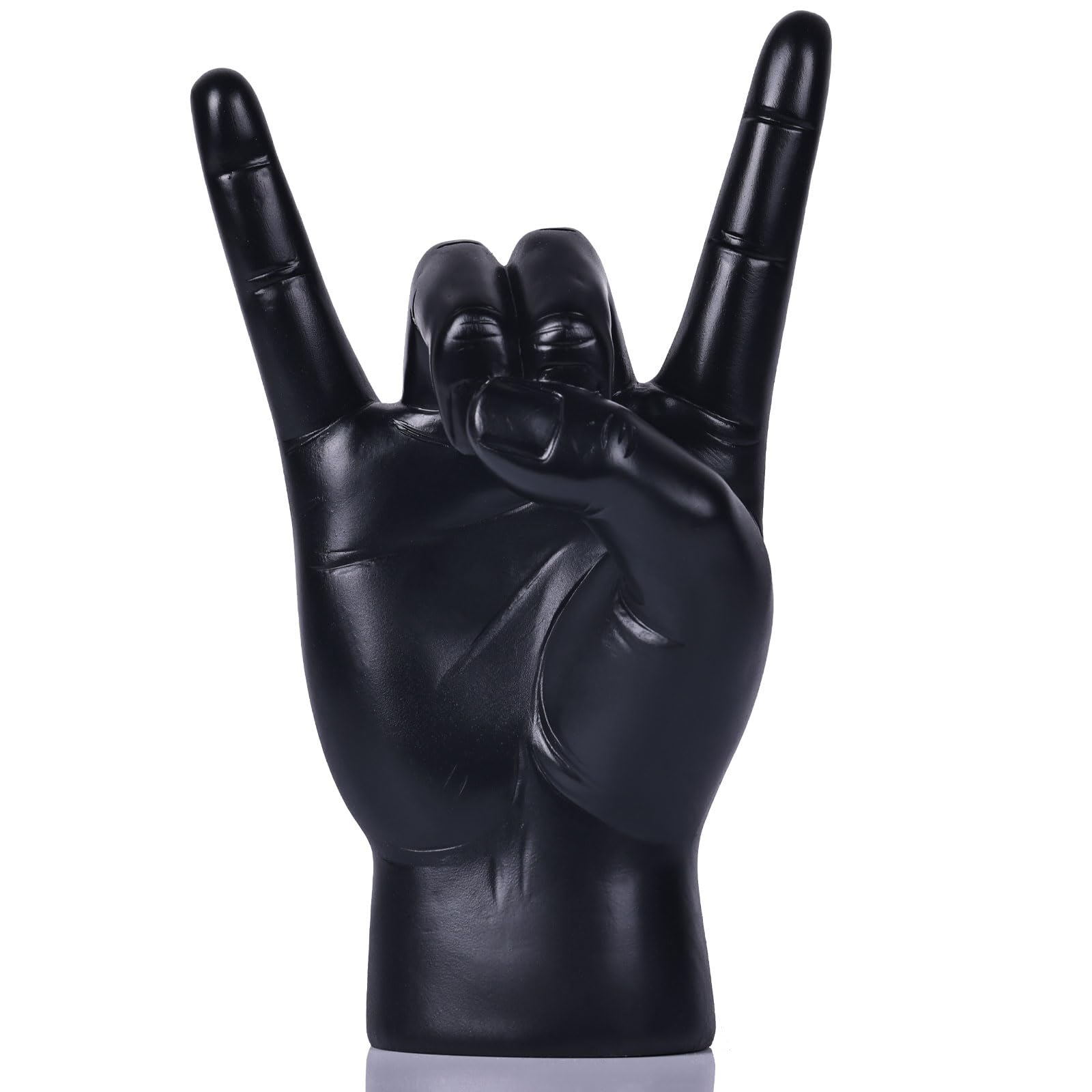 Statue de geste de roche en résine noire de 7,7 po – Sculpture de table décorative pour amateurs de musique de culture rock pour bibliothèque, bureau et décoration de cheminée à la maison ou au bureau - Les Beatles, Paul McCartney, John Lennon, RIngo Starr, George Harrison Statue de geste de roche en résine noire de 7,7 po – Sculpture de table décorative pour amateurs de musique de culture rock pour bibliothèque, bureau et décoration de cheminée à la maison ou au bureau