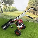 Portable Artificial Grass Brush Power Broom, Handheld Turf Lawn Sweeper Park Garden Cleanning Machine Set 2 Stroke 1.7 HP Gas Engine Multifunctional